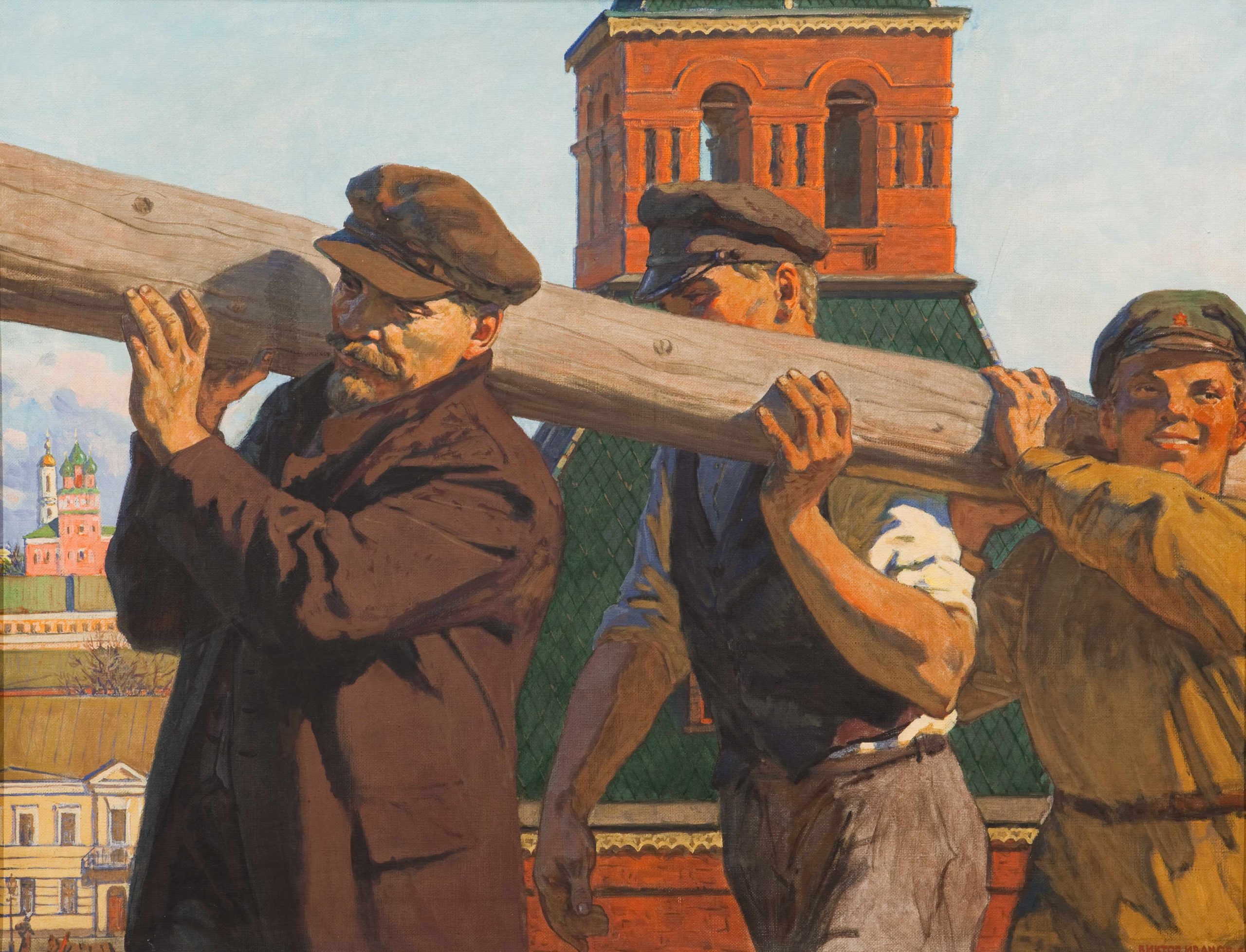 Ленин и бревно